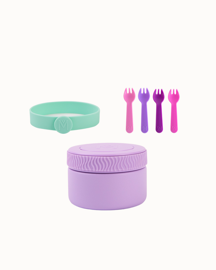 MontiiCo Mini Lunch On The Go Set - Lilac
