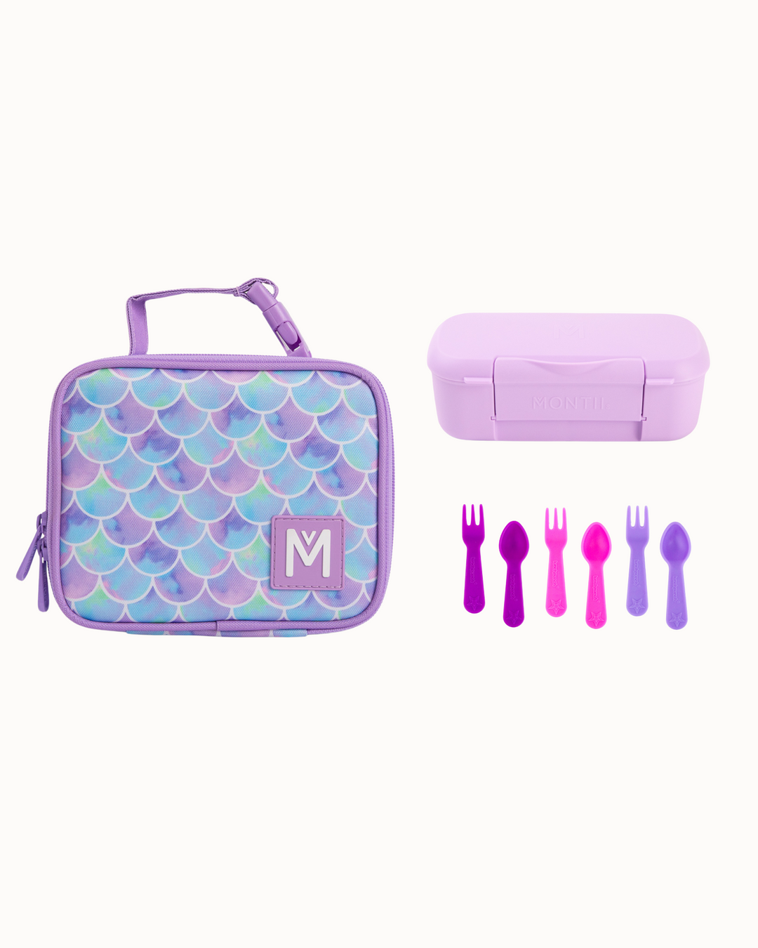 MontiiCo Snack Lunch Box Bundle - Lilac