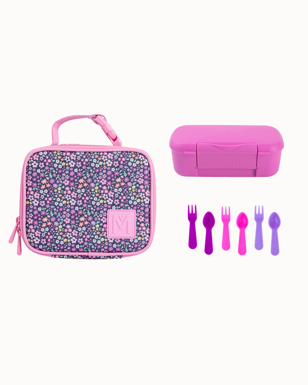 MontiiCo Snack Lunch Box Bundle - Fuchsia