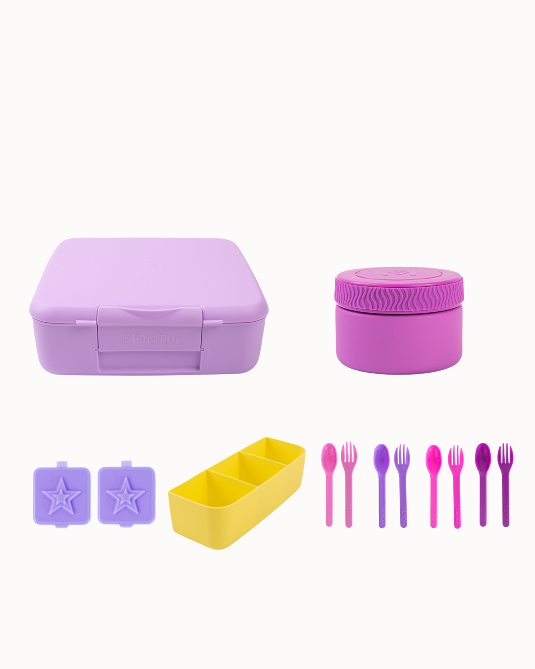 MontiiCo Ultimate Feast Lunch Box Bundle - Lilac