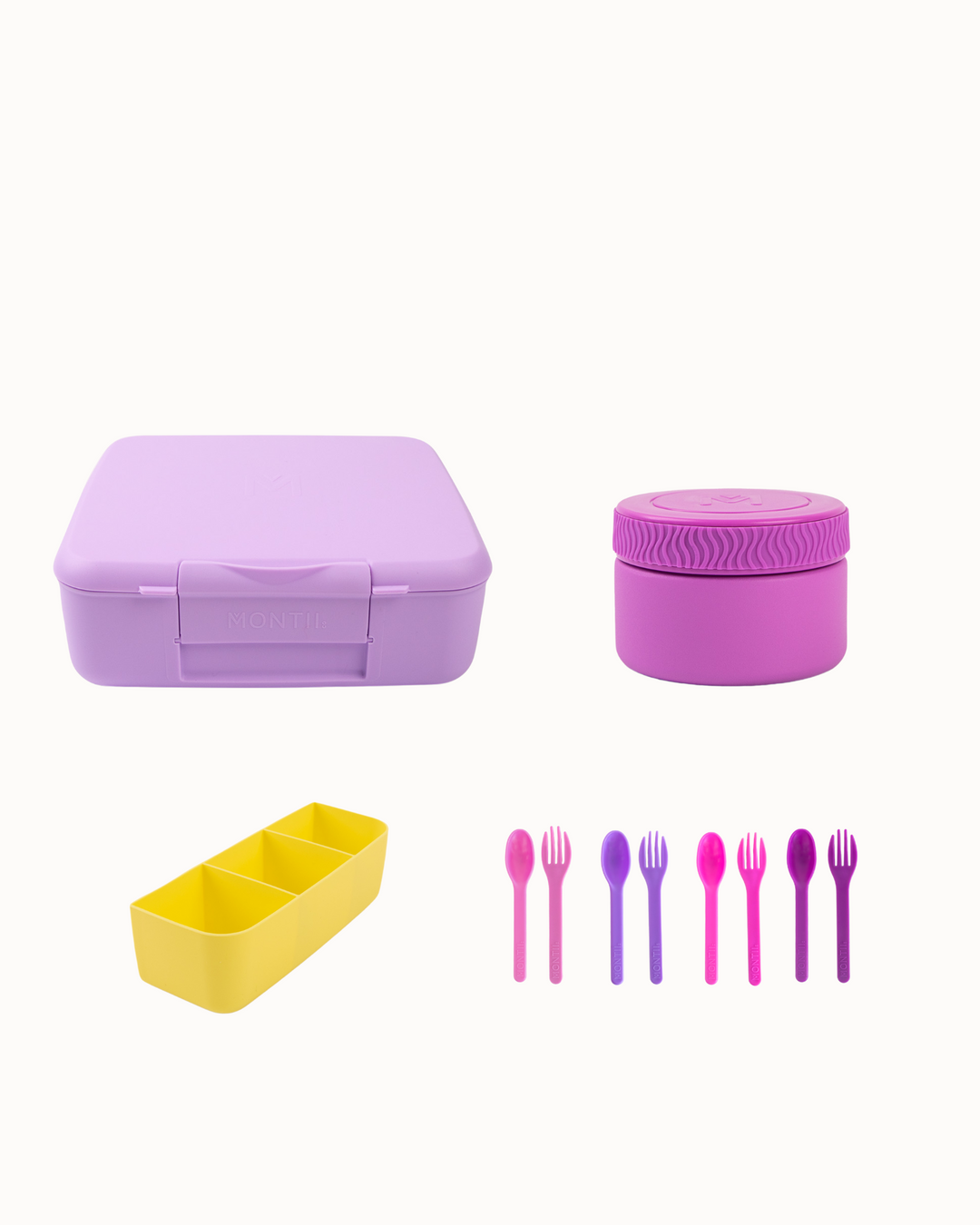 MontiiCo Ultimate Feast Lunch Box Bundle - Lilac