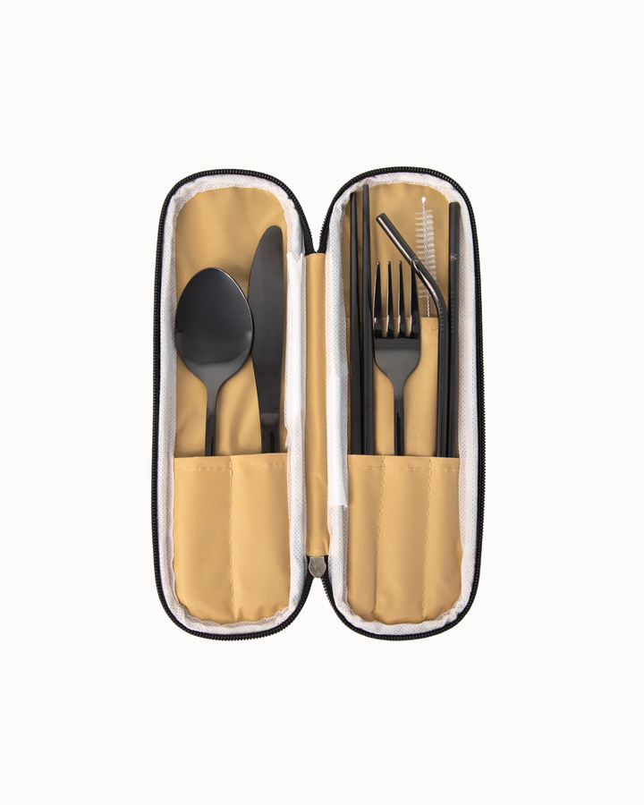Portable Stainless Cutlery Set - Green