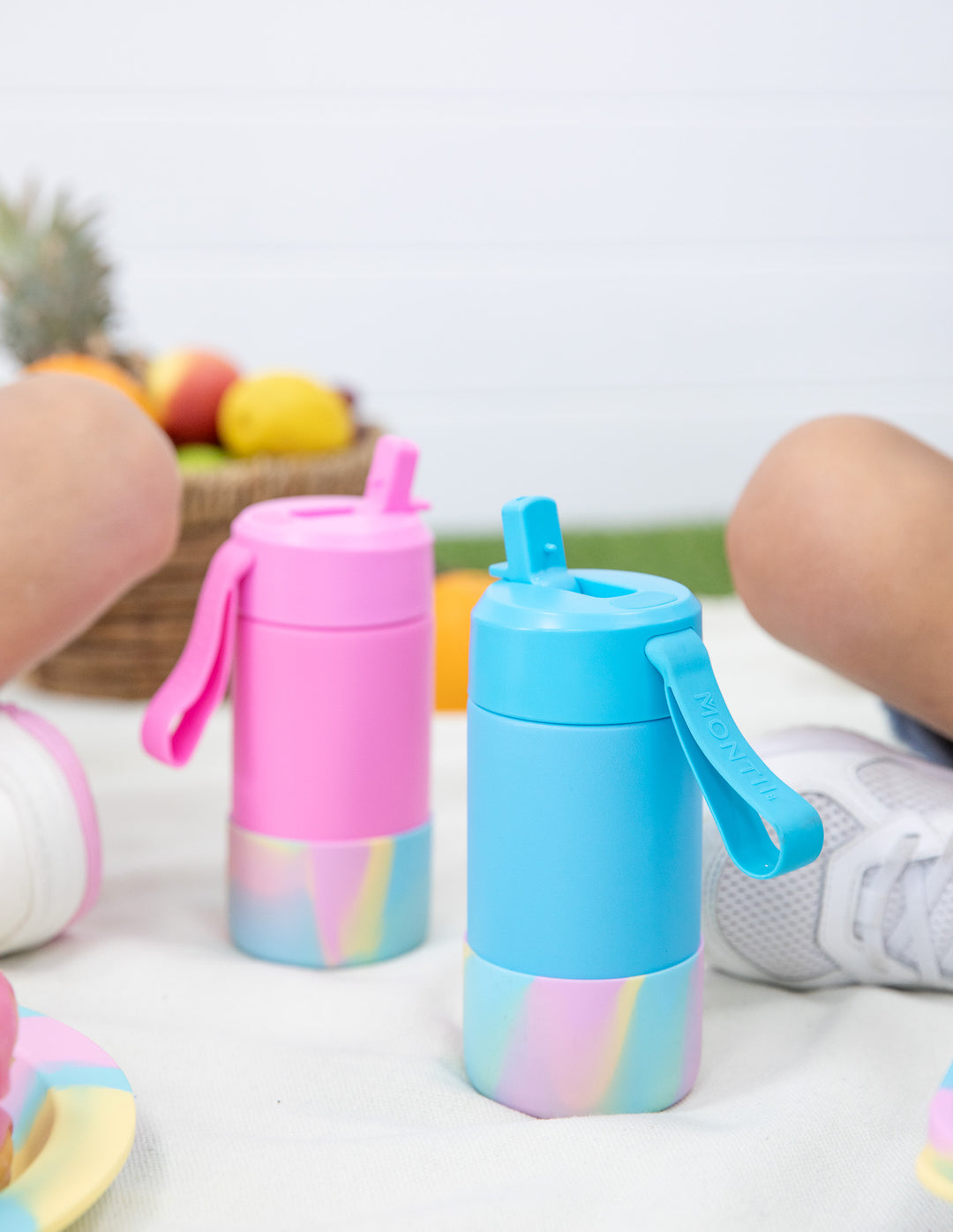 MontiiCo 350ml Drink Bottle Sipper - Coastal