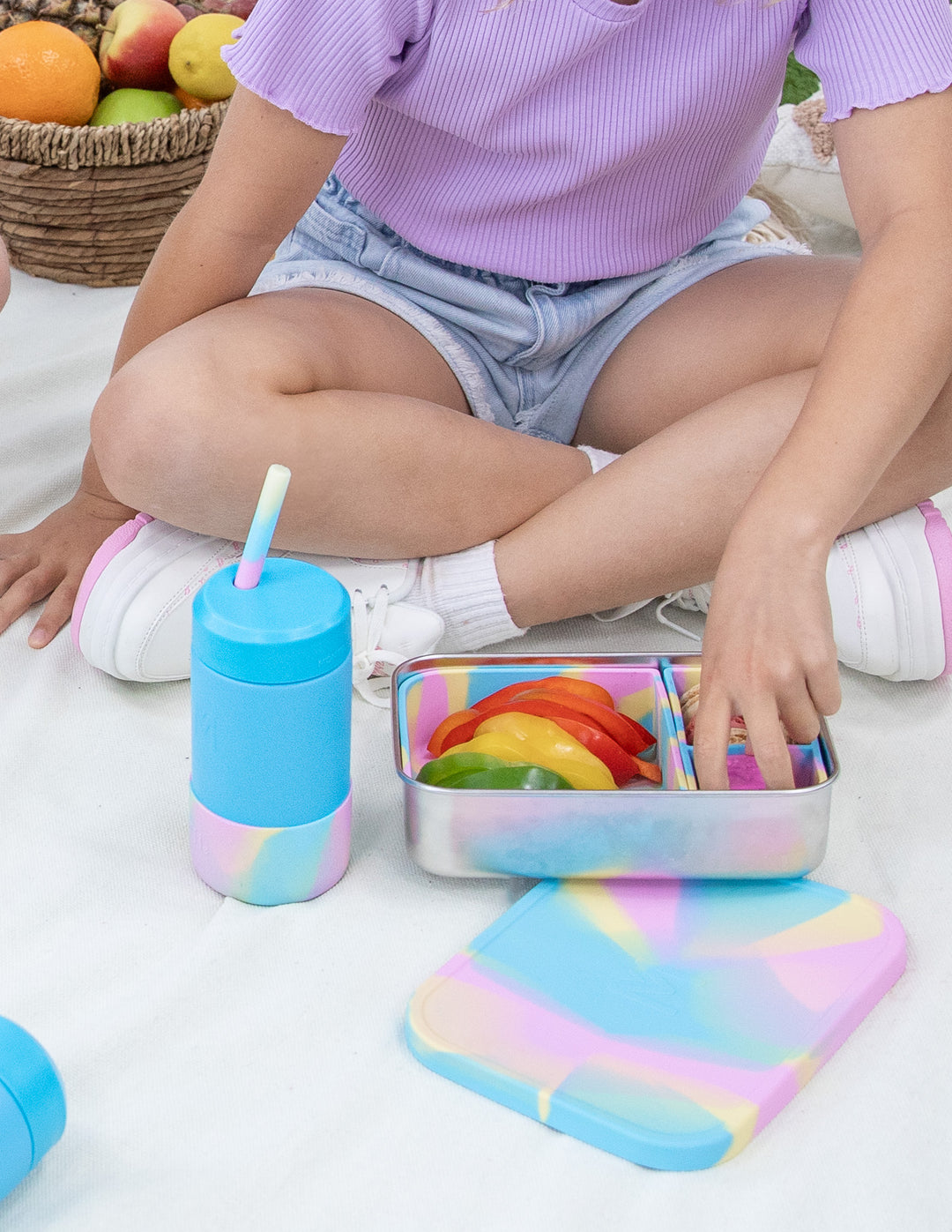 MontiiCo 350ml Smoothie Cup & Straw - Coastal