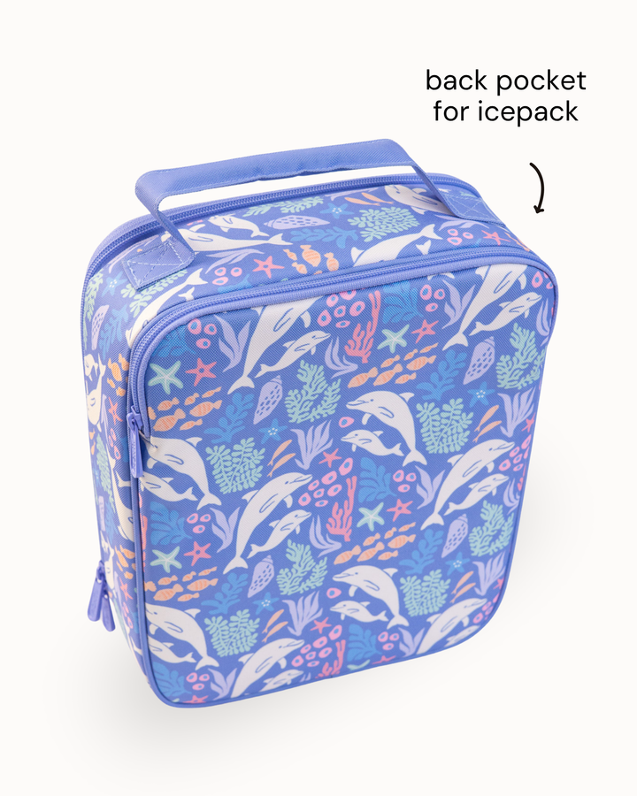 MontiiCo Large Insulated Lunch Bag - Dolphin Dreams