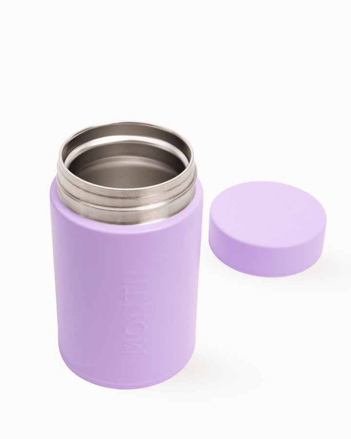 Insulated thermos snack pot in lilac
