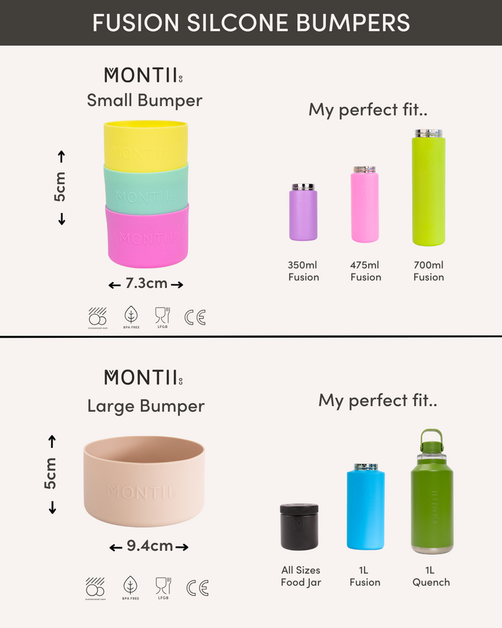 MontiiCo Small Fusion Bumper - Pastel (3 Pack)