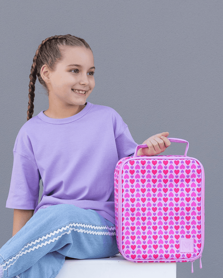 MontiiCo Large Insulated Lunch Bag - Queen of Hearts