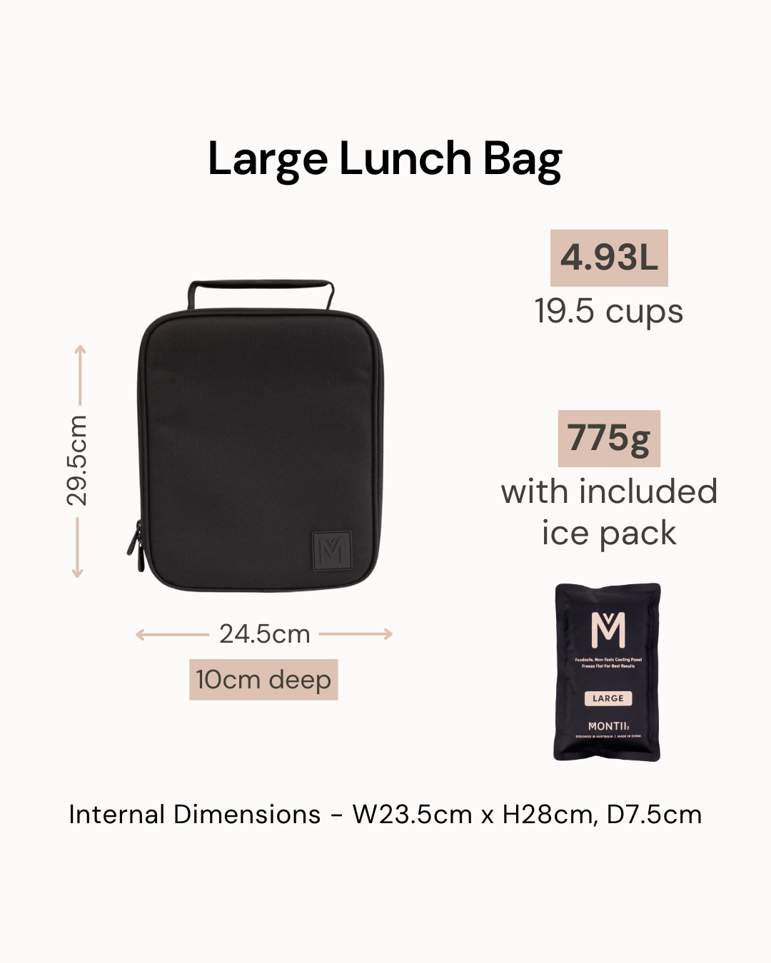 MontiiCo Large Insulated Lunch Bag - Daisy Dream