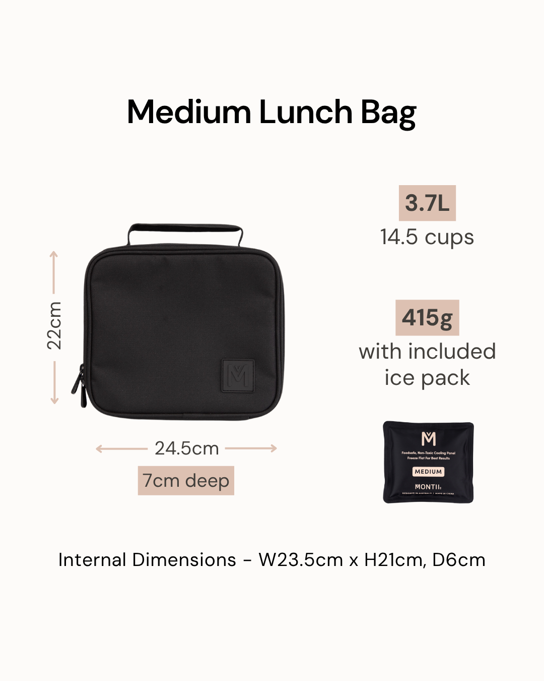 MontiiCo Medium Insulated Lunch Bag - Butterflies