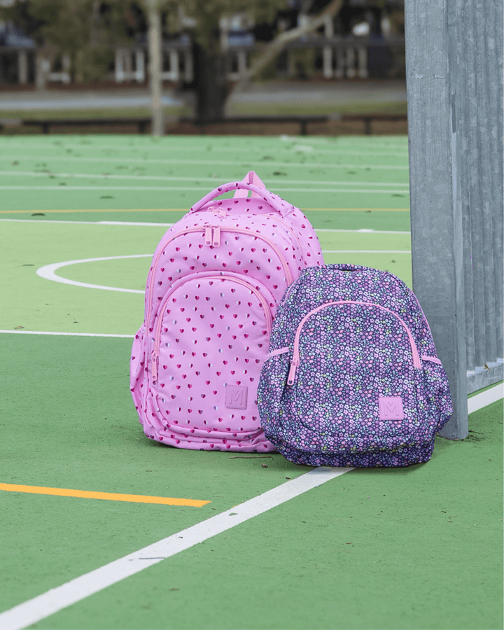 MontiiCo Mini Backpack - Sweetheart together with Meadow showing comparison