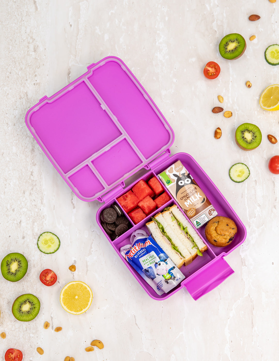 MontiiCo Ultimate Feast Lunch Box Bundle - Fuchsia