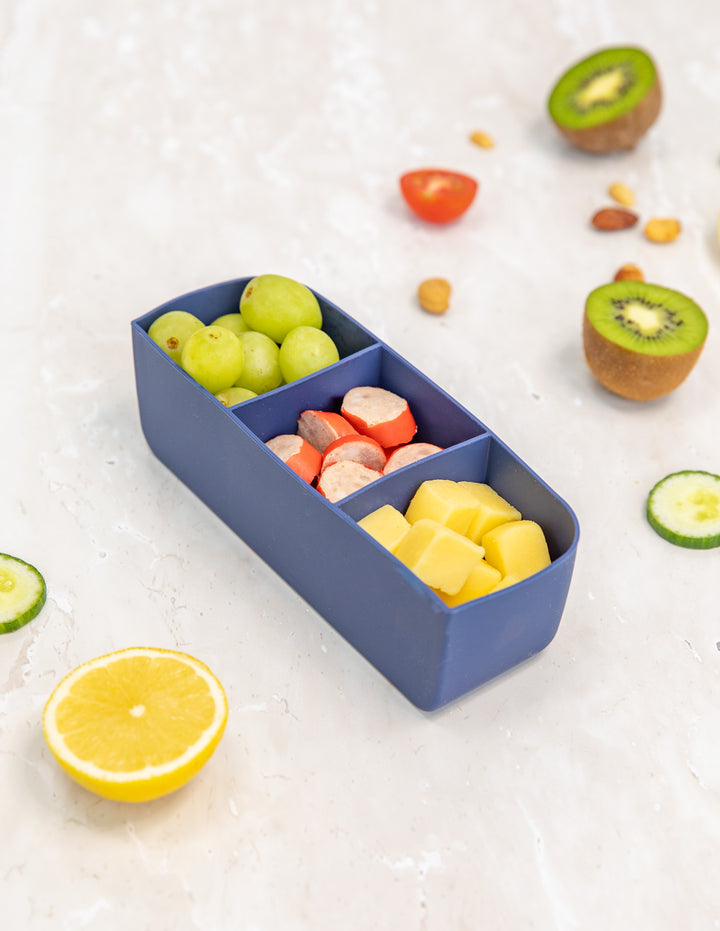 MontiiCo Feast Accessory Set - Navy filled with different food