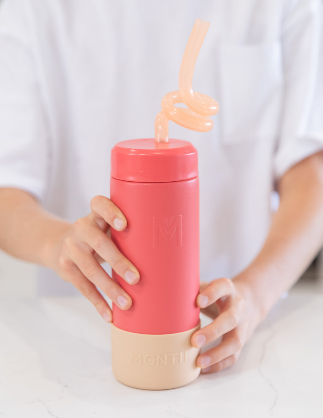 MontiiCo 475ml Smoothie Cup & Straw - Watermelon