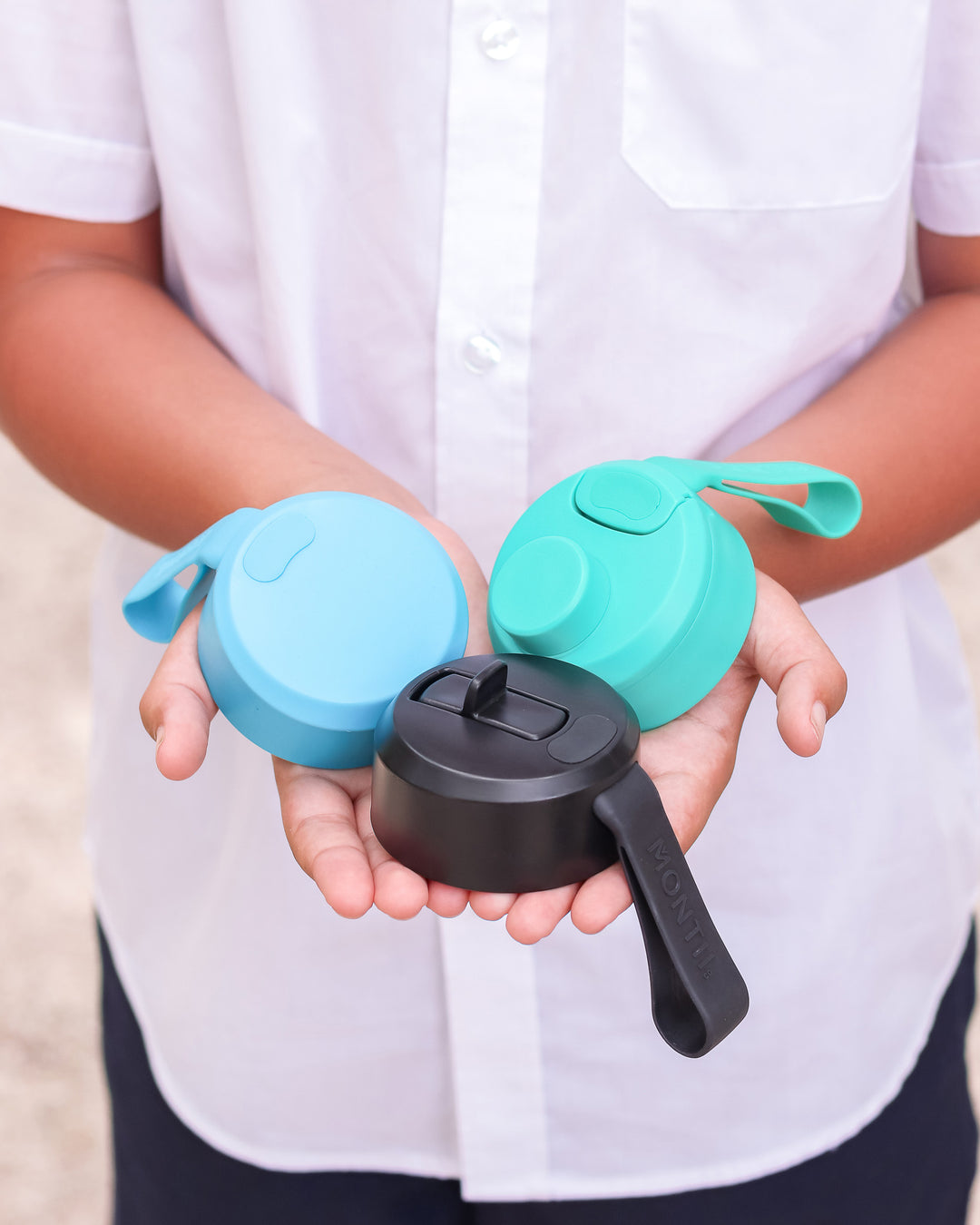 MontiiCo 350ml Drink Bottle Sipper - Coastal