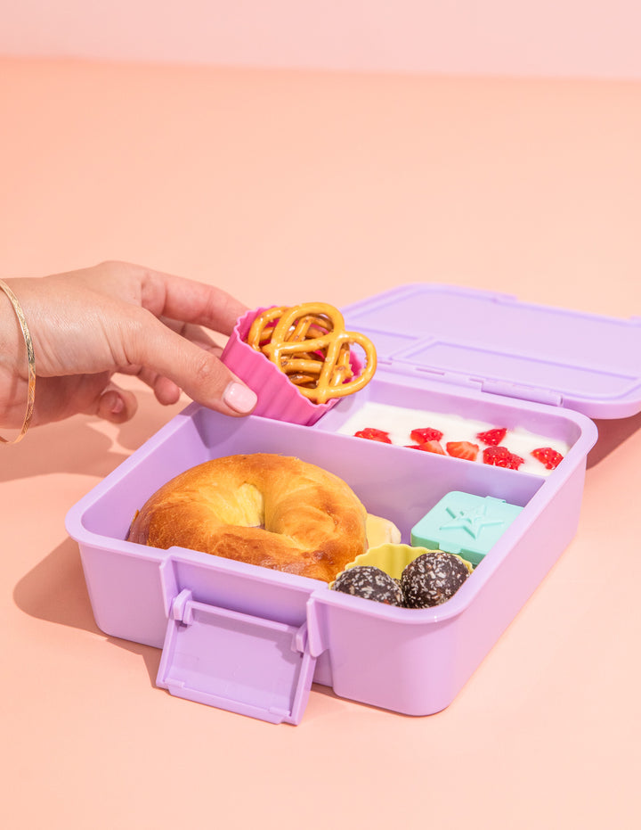MontiiCo Bento Three Lunch Box - Lilac