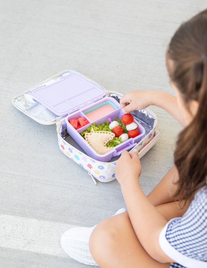 MontiiCo Bento Three Lunch Box - Lilac