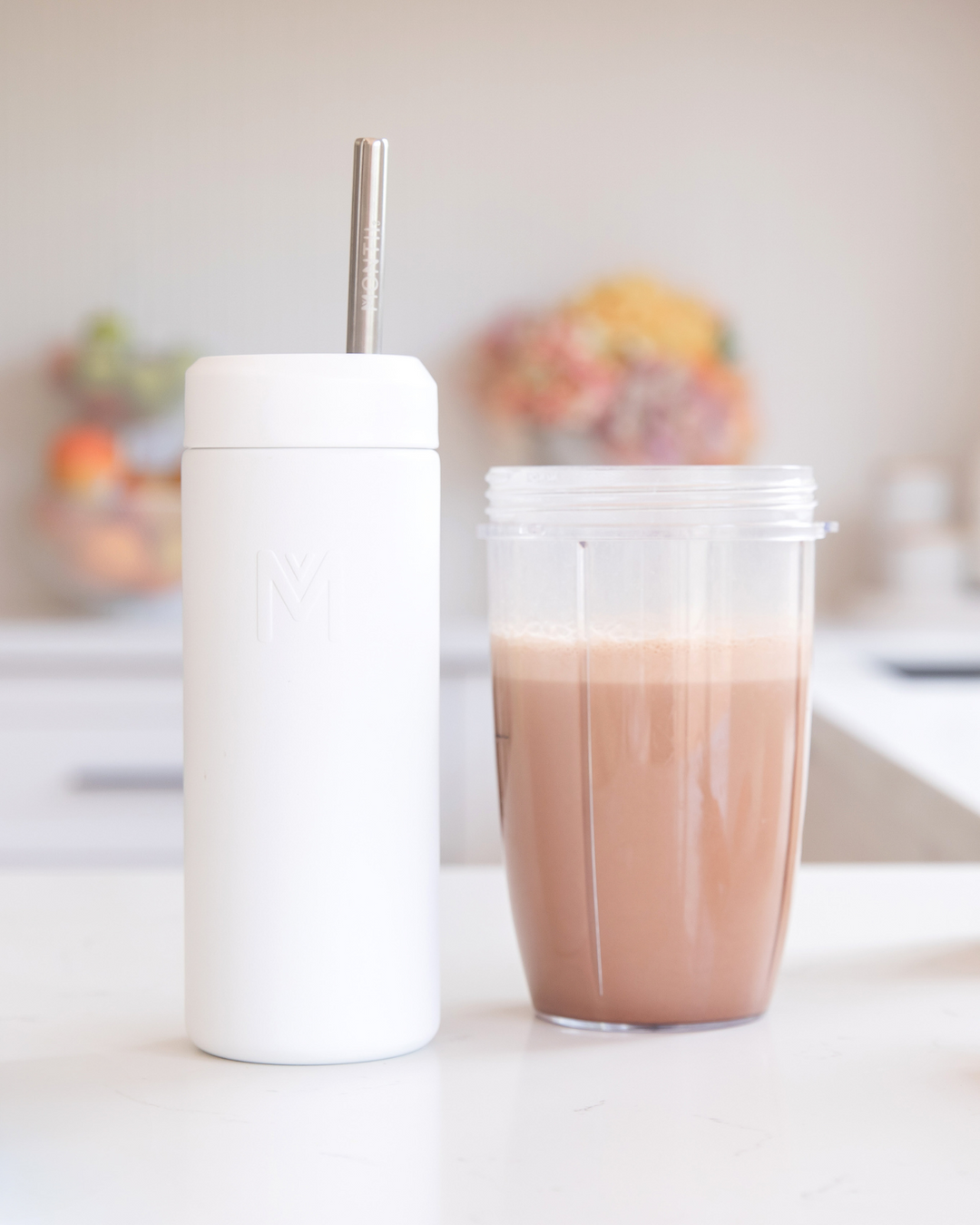 MontiiCo 475ml Smoothie Cup & Straw - Blizzard