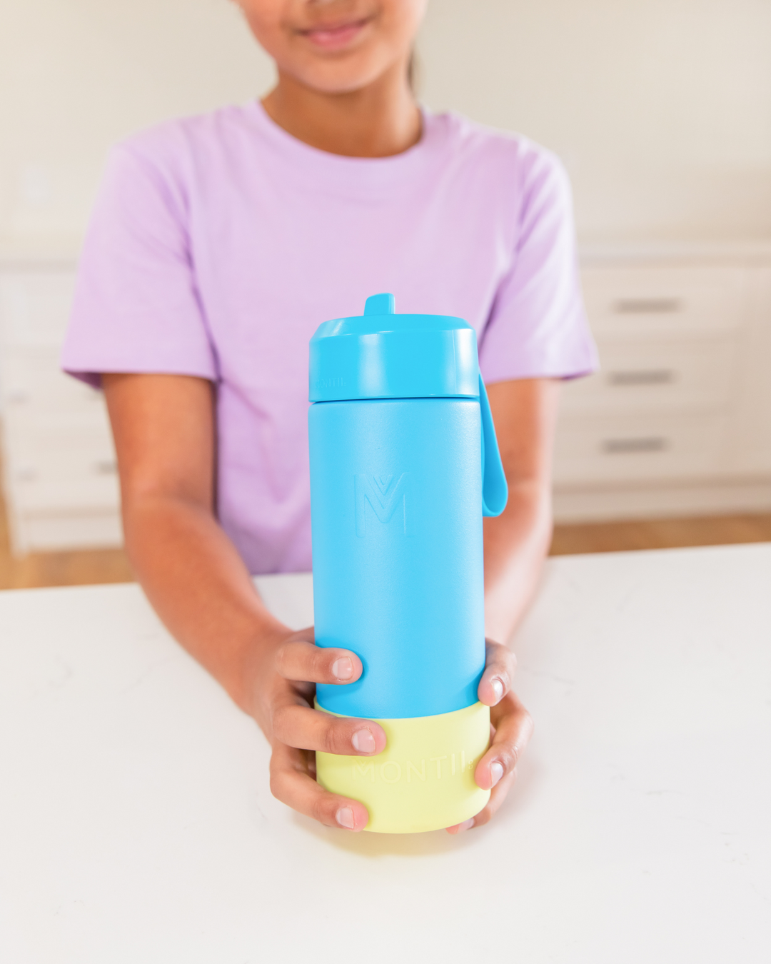 MontiiCo Sipper Lid + Straw 475ml - Coastal