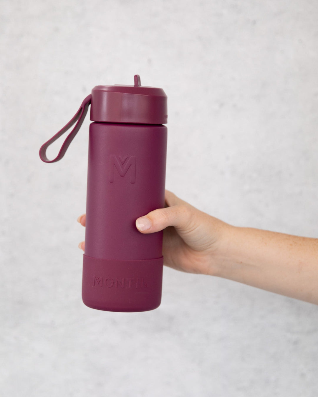 MontiiCo Sipper Lid + Straw 475ml - Ruby