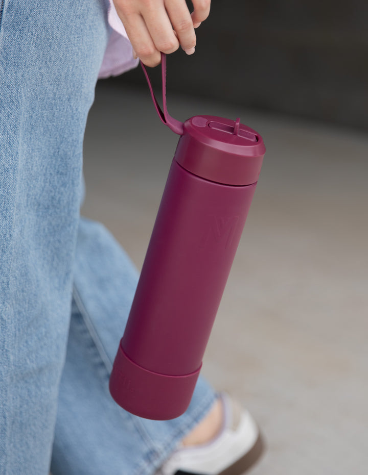 MontiiCo 700ml Drink Bottle Sipper - Ruby