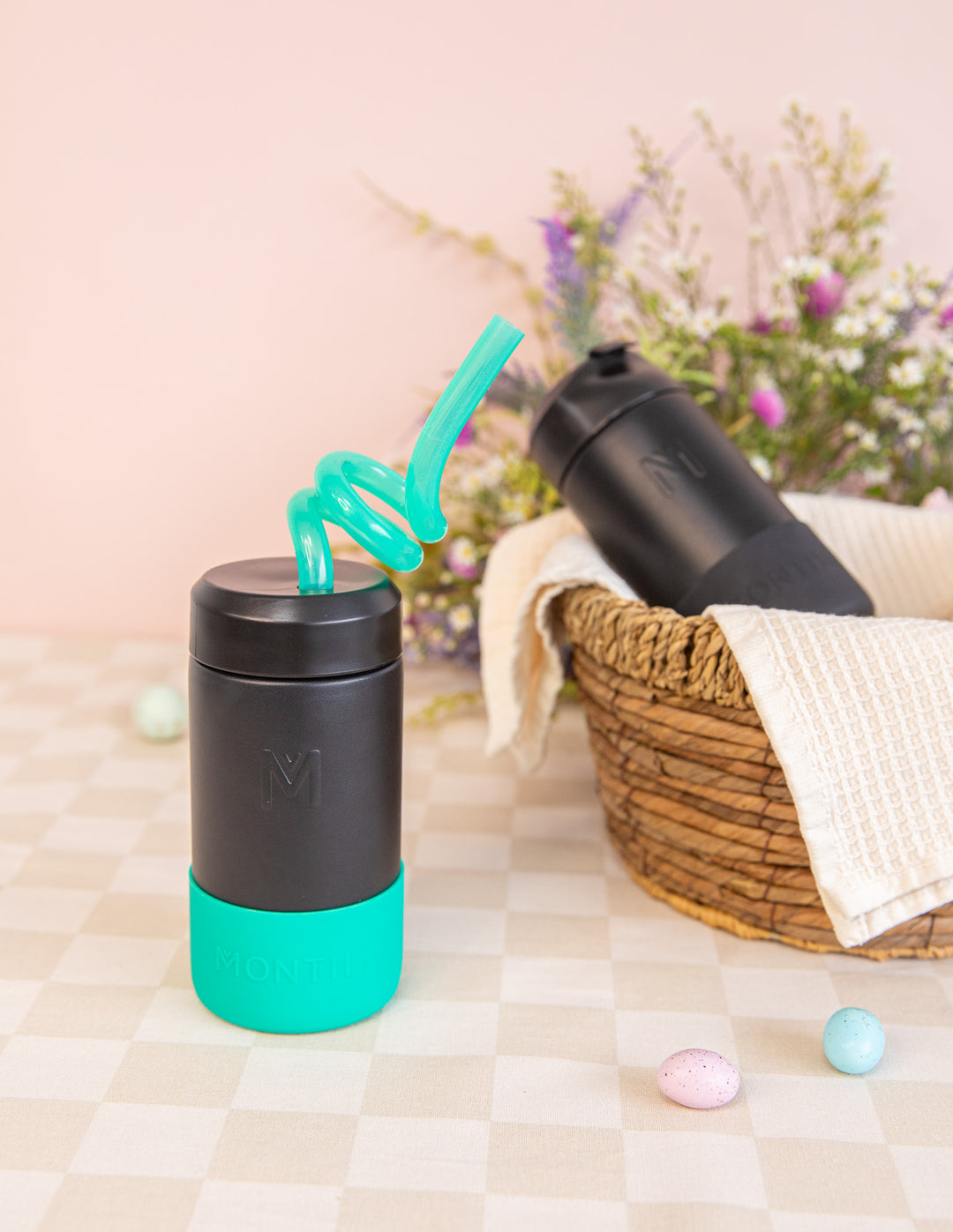 MontiiCo 350ml Smoothie Cup & Straw - Midnight