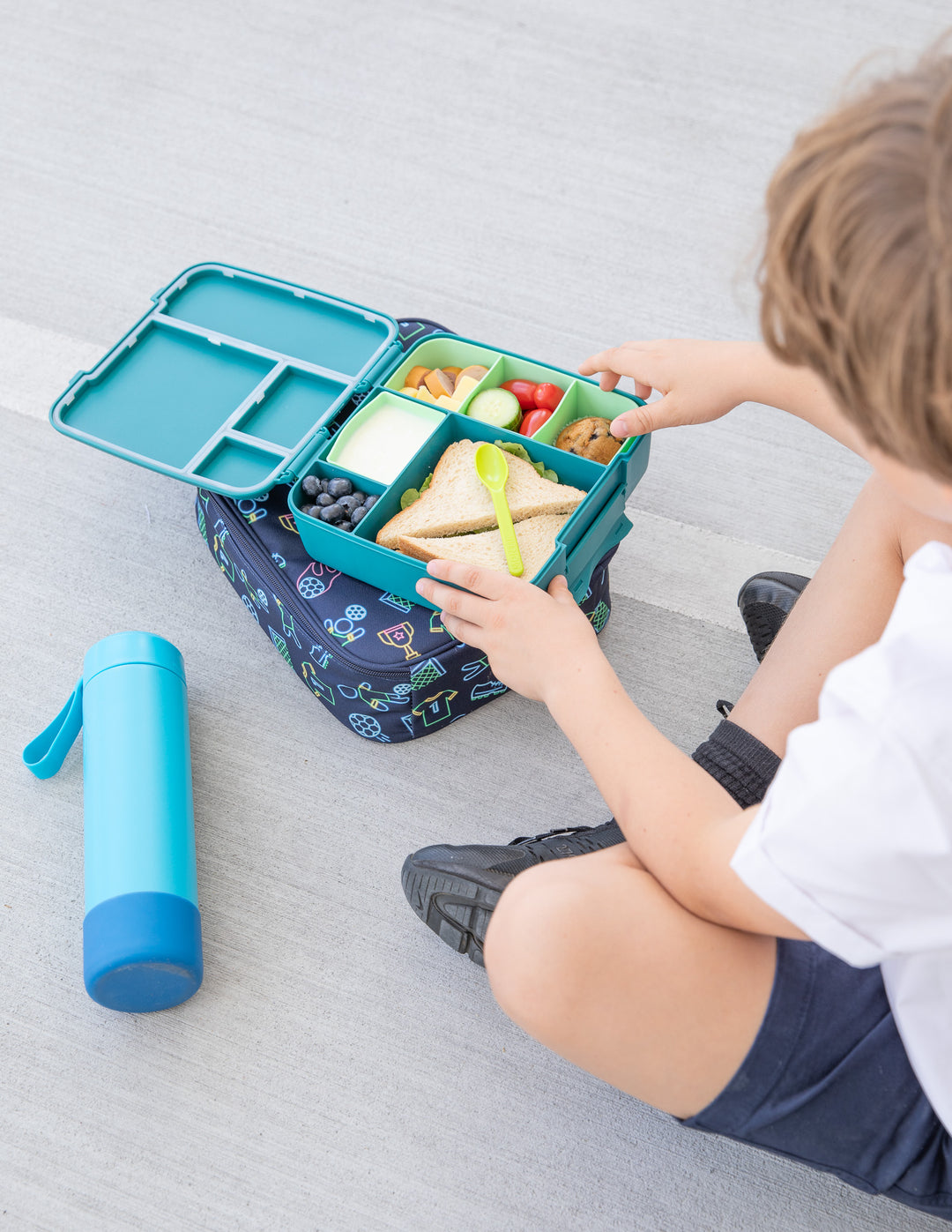 MontiiCo Large Insulated Lunch Bag - Goal Keeper