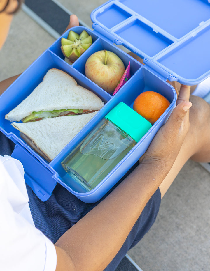 MontiiCo Feast Lunch Box - Splash open lunch box with compartments and snacks
