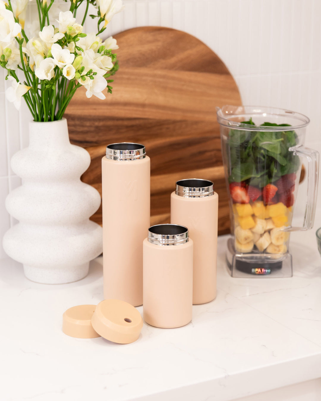 MontiiCo 700ml Smoothie Cup & Straw - Dune - Clearance
