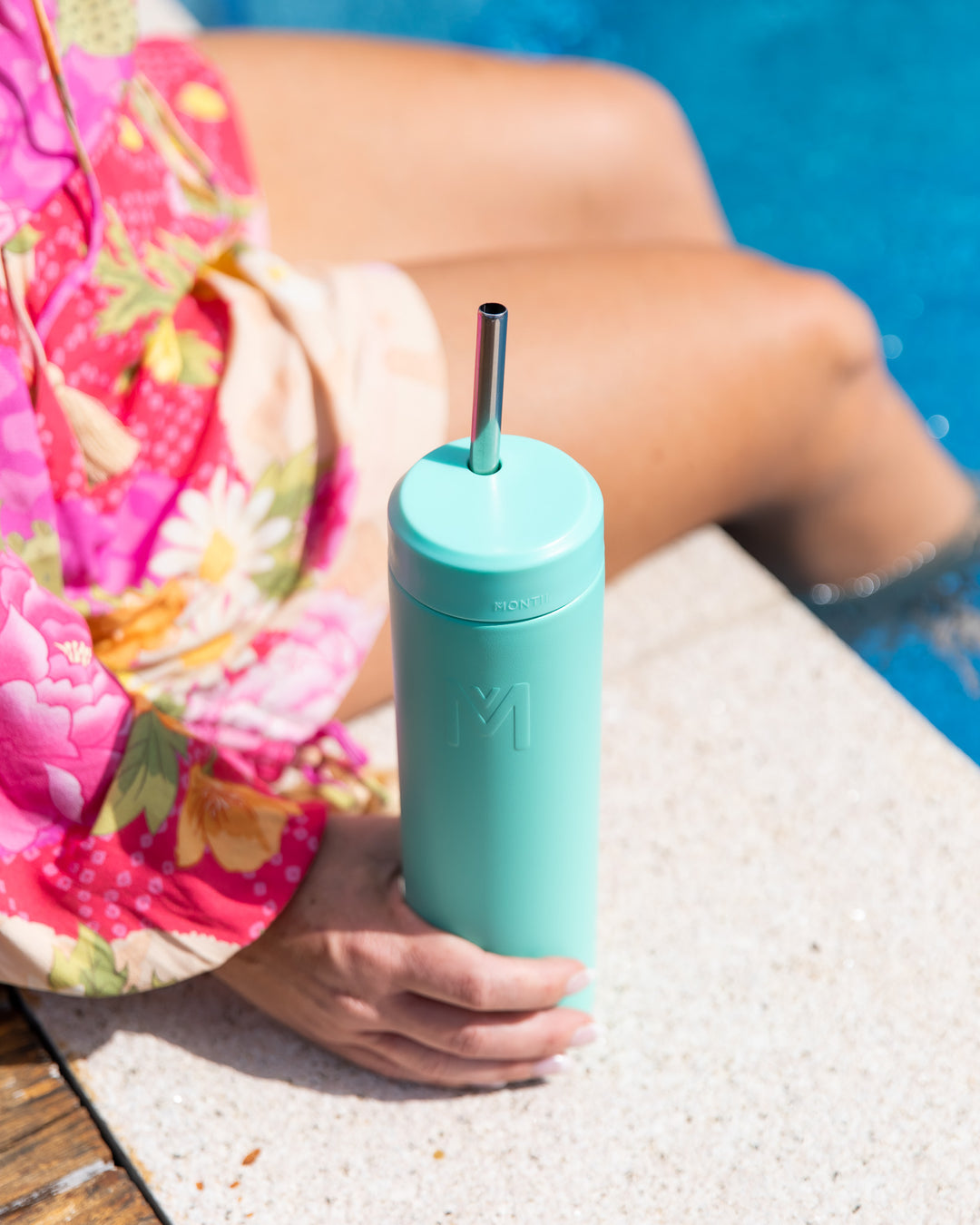 MontiiCo 700ml Smoothie Cup & Straw - Lagoon