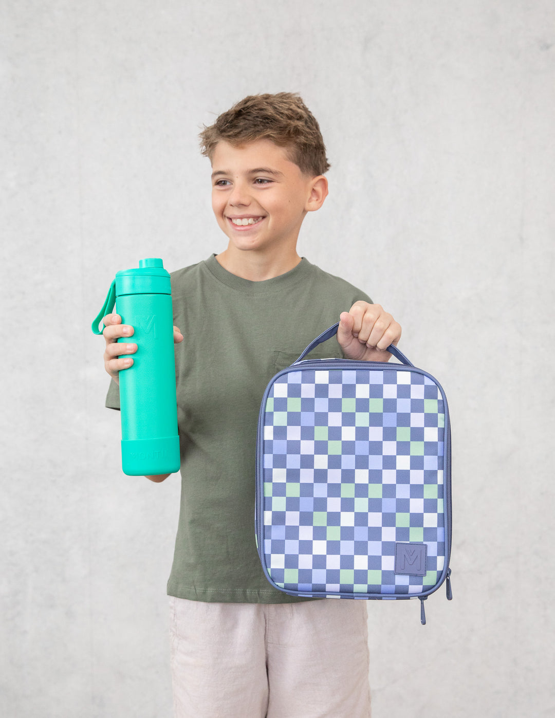 MontiiCo Large Insulated Lunch Bag - Checkmate
