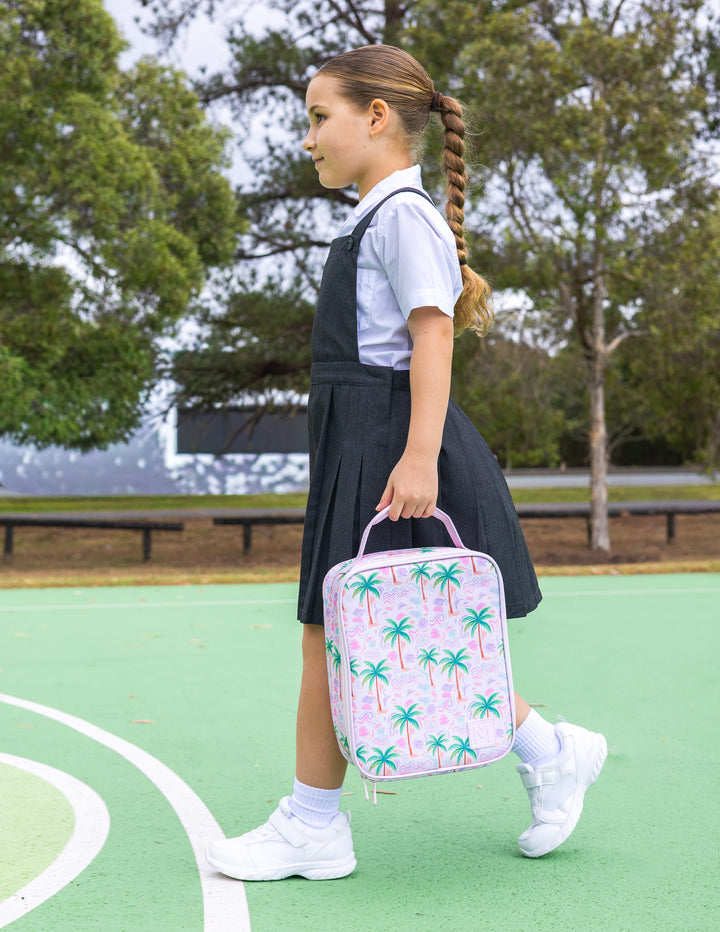 MontiiCo Large Insulated Lunch Bag - Pastel Palms