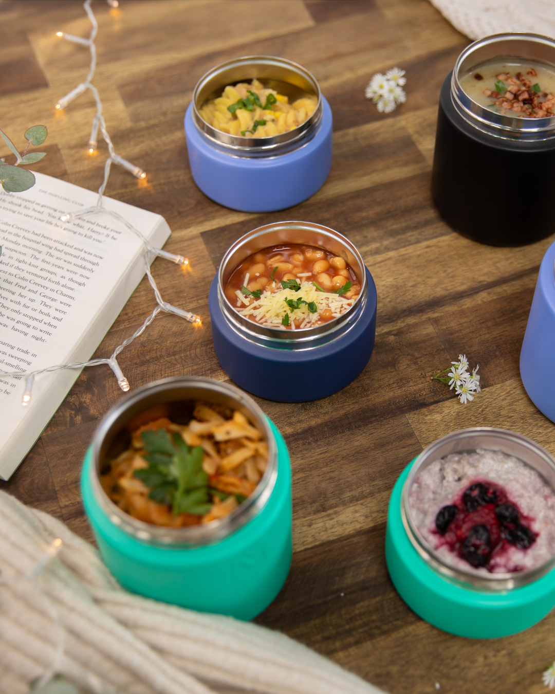 MontiiCo Insulated Mini Food Jar - Navy