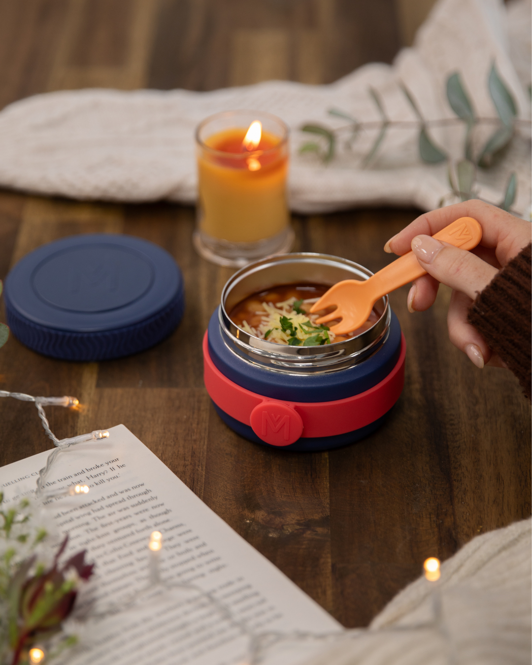MontiiCo Insulated Mini Food Jar - Navy