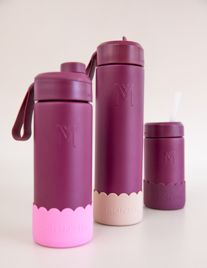 MontiiCo 700ml Drink Bottle Sipper - Ruby
