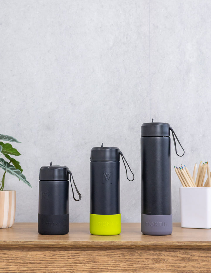 MontiiCo 700ml Fusion Drink Bottle Sipper - Midnight