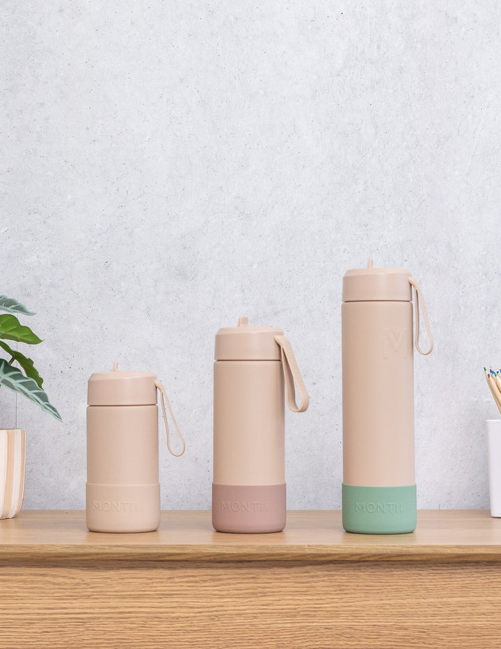 MontiiCo 700ml Fusion Drink Bottle Sipper - Sand