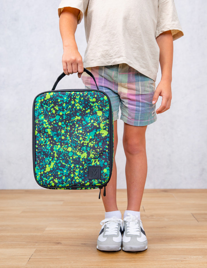 MontiiCo Large Lunch Bag and Bottle Set - Splat