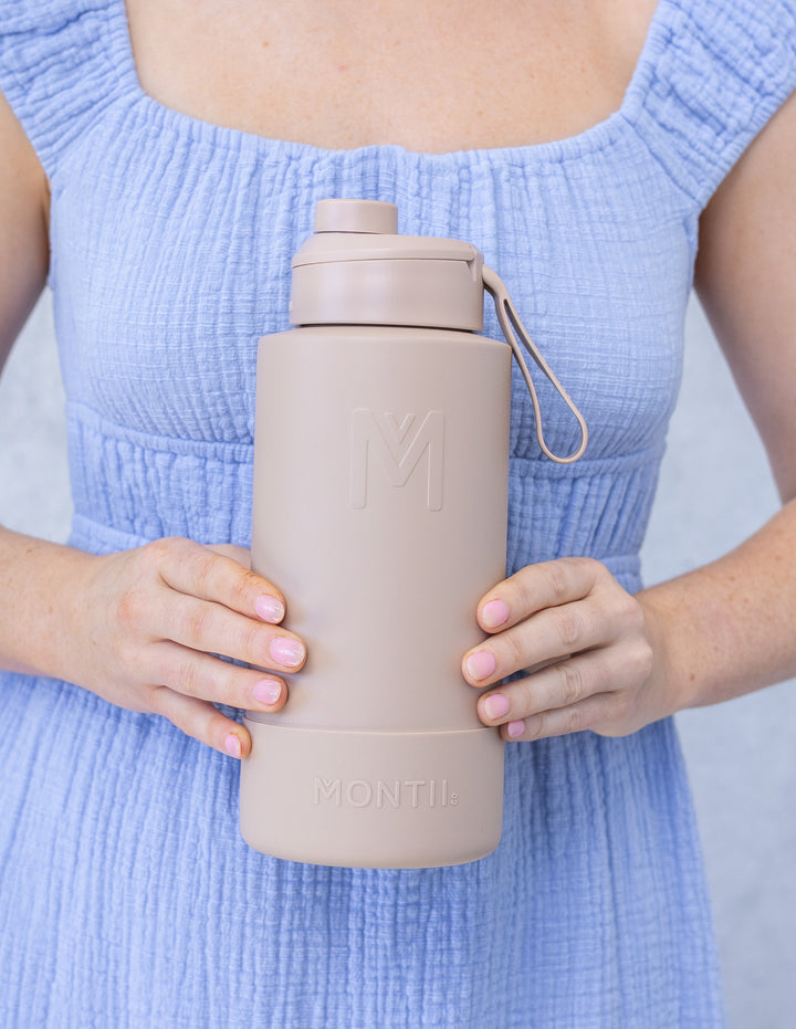 MontiiCo 1L Fusion Drink Bottle Screw Top - Sand