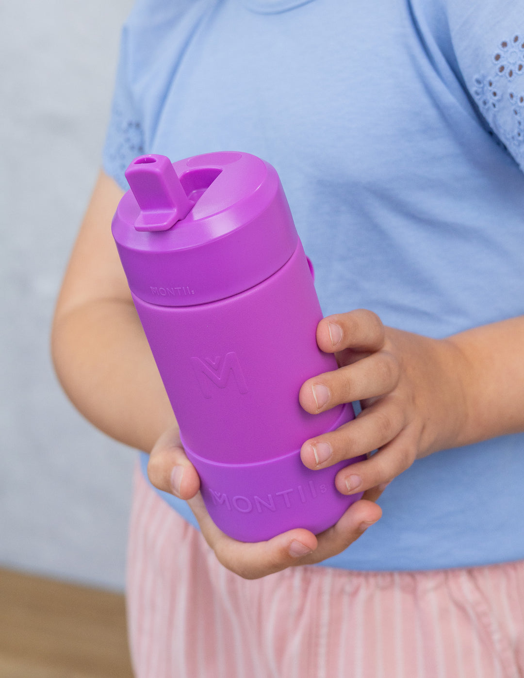 MontiiCo 350ml Fusion Drink Bottle Sipper - Fuchsia
