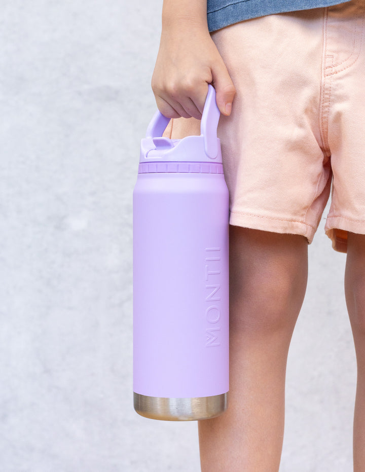 MontiiCo Large Lunch Bag and Bottle Set - Cosmic Bloom
