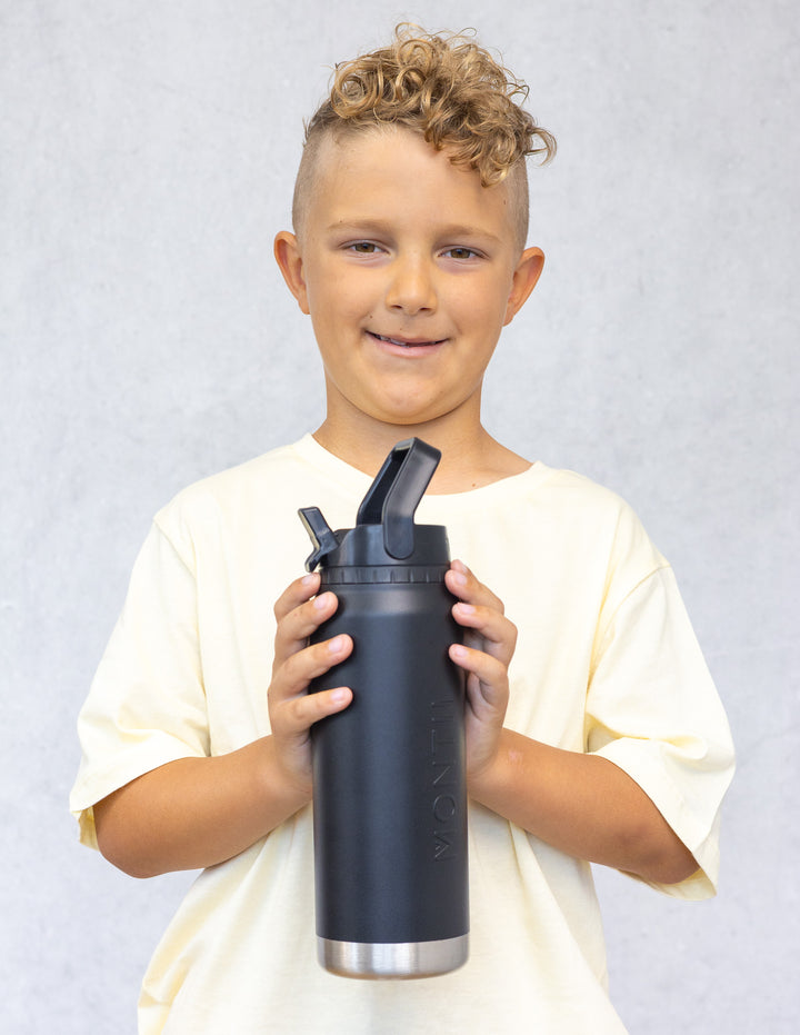 MontiiCo Large Lunch Bag and Bottle Set - Stealth