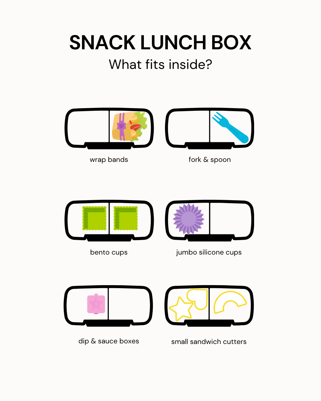 MontiiCo Snack Lunch Box - Fuchsia