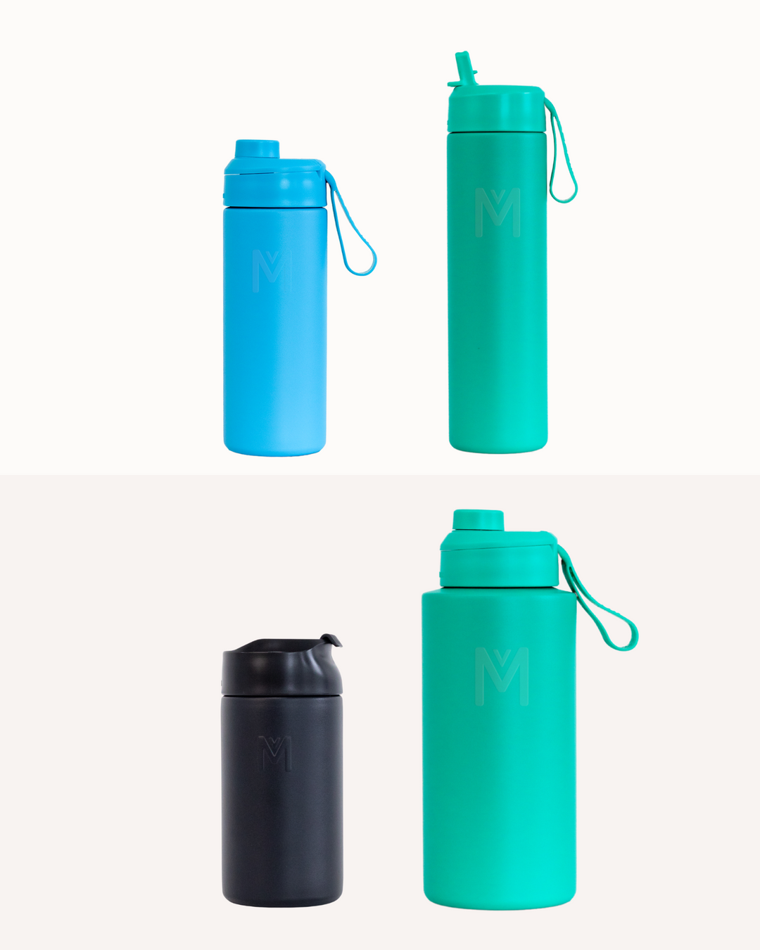 MontiiCo Family Drink Bottle Set - Blues & Greens