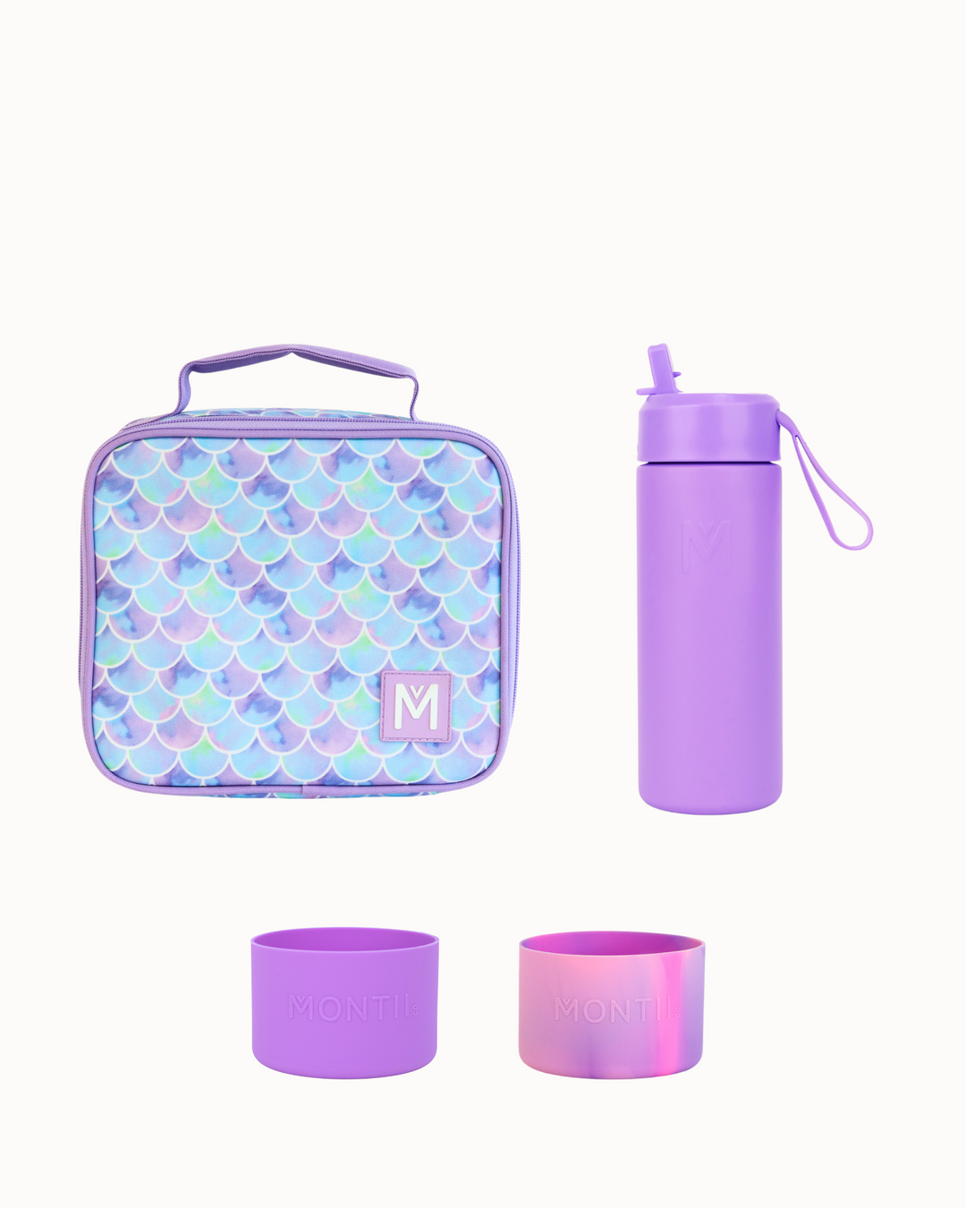 MontiiCo Medium Lunch Bag and Bottle Set - Sea Shine