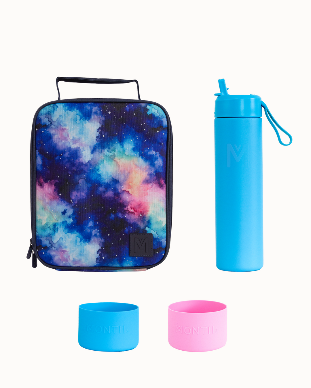 MontiiCo Large Lunch Bag and Bottle Set - Starlight