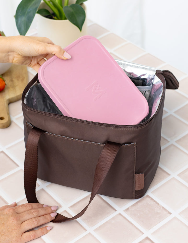 MontiiCo Insulated Cooler Bag - Chocolate perfect for your lunch box