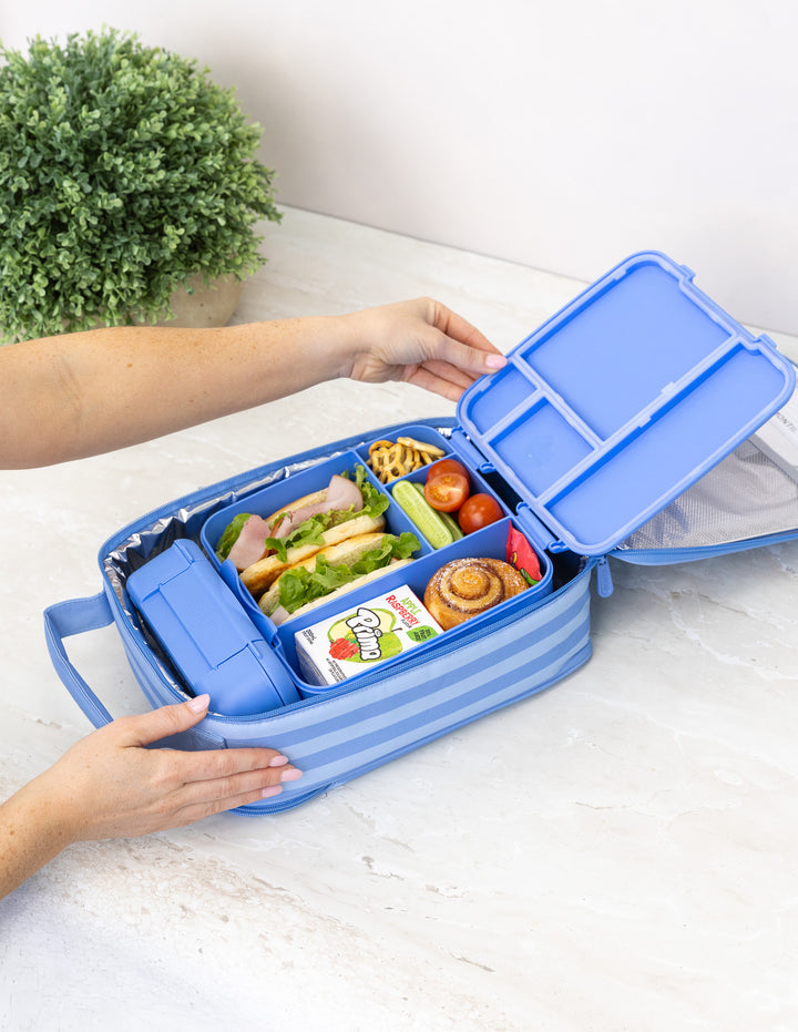 MontiiCo Large Insulated Lunch Bag - Splash Stripe