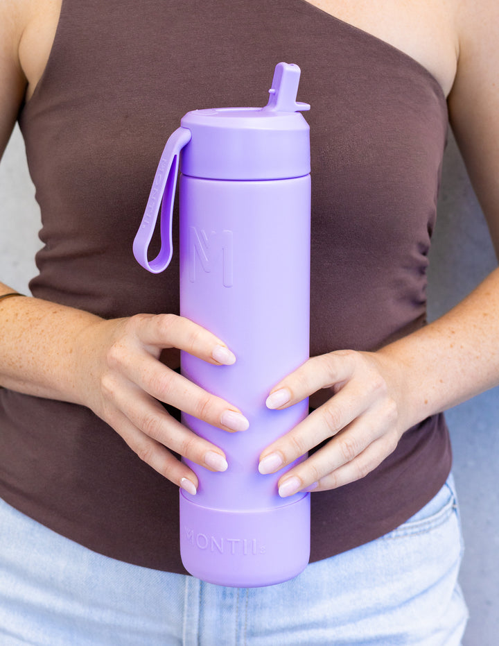 MontiiCo 700ml Fusion Drink Bottle Sipper - Lilac
