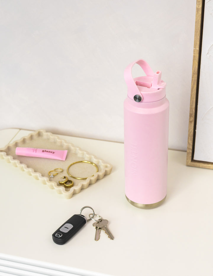 MontiiCo 700ml Quench Sipper Drink Bottle - Blush